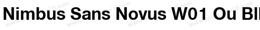 Nimbus Sans Novus W01 Ou Blk字体转换